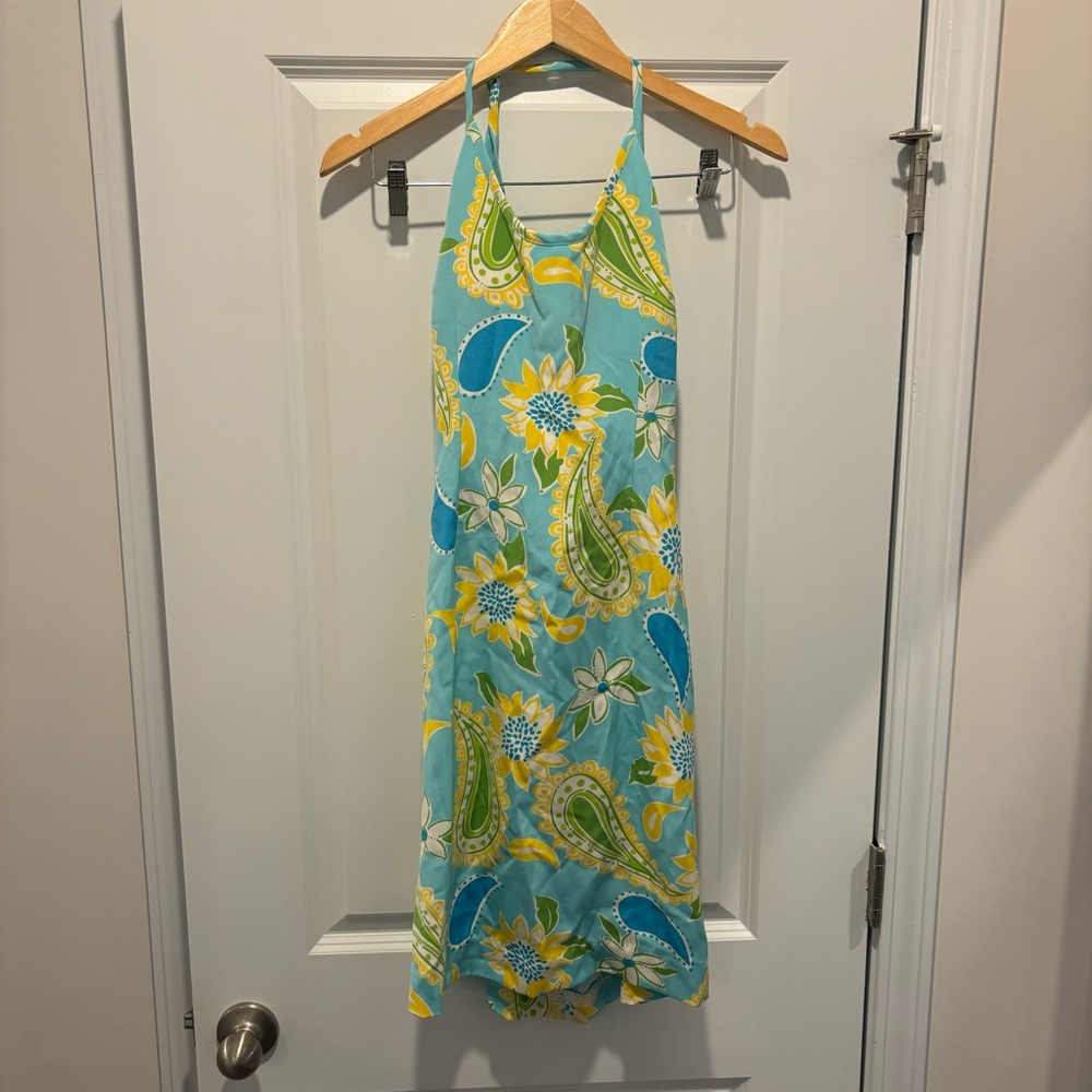 Vintage Lilly Pulitzer silk floral and paisley dress. Size 0.